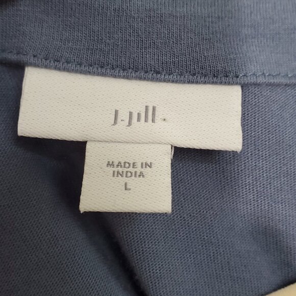 J Jill long sleeve Top Boho style with embroidered stitching cotton/modal Size L - Picture 10 of 11